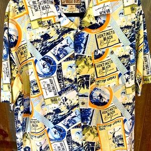 Caribbean Blues XL Hawaiian Surfer Shirt p3